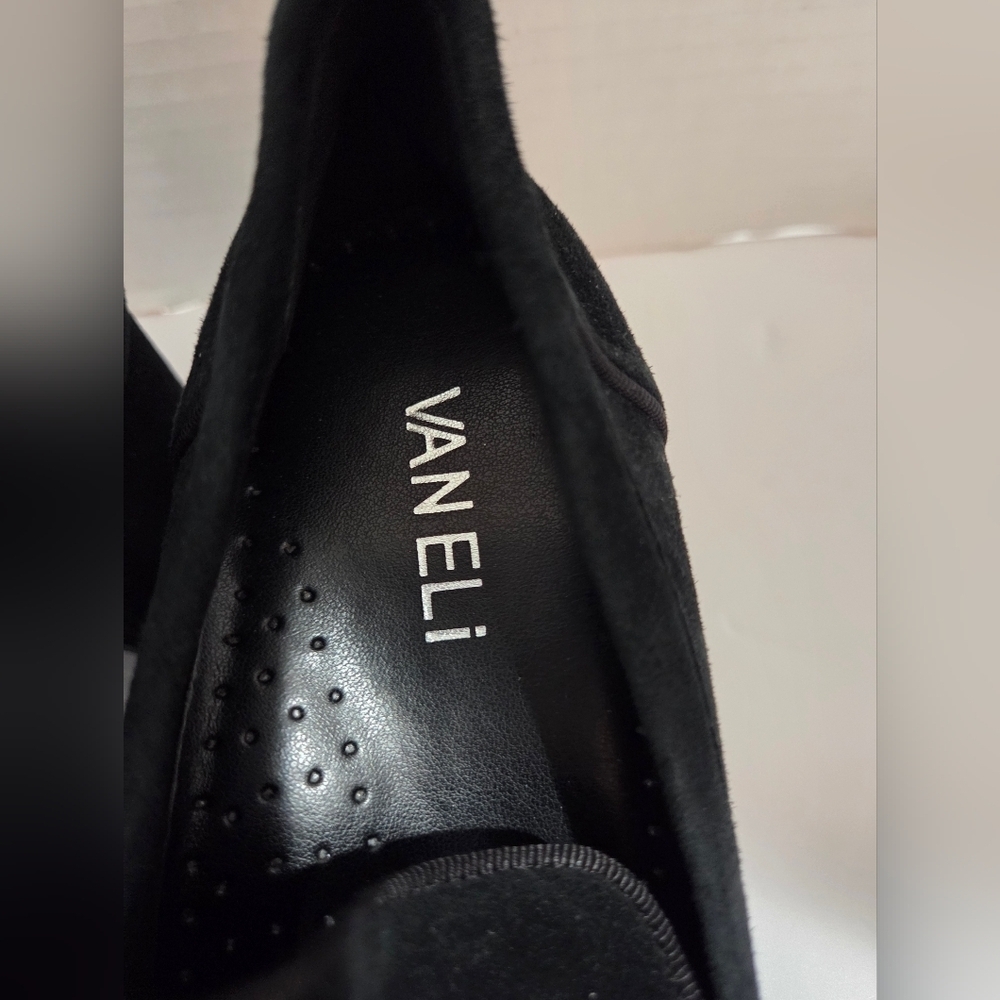 VANELI Chic Black Suede Loafers new 7.5. - Picture 3 of 9